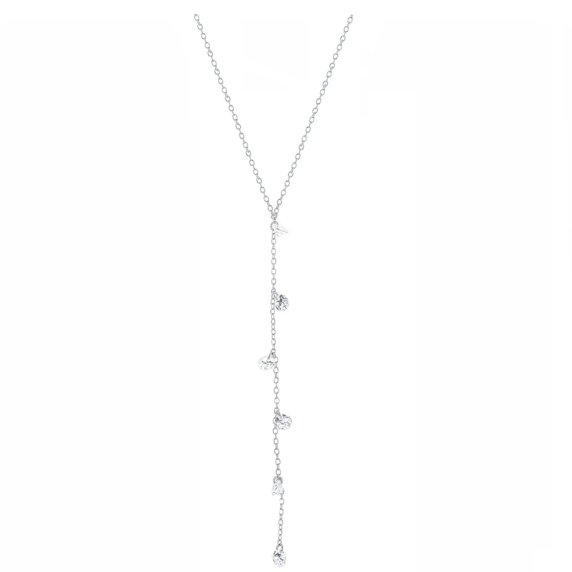 Multi Sparkle Drop Lariat Necklace