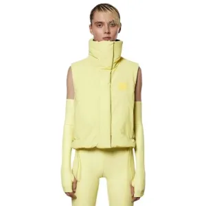 NWT Rains Loop Women’s Puffer Vest in Straw Light Yellow, Size Large Spring Ski