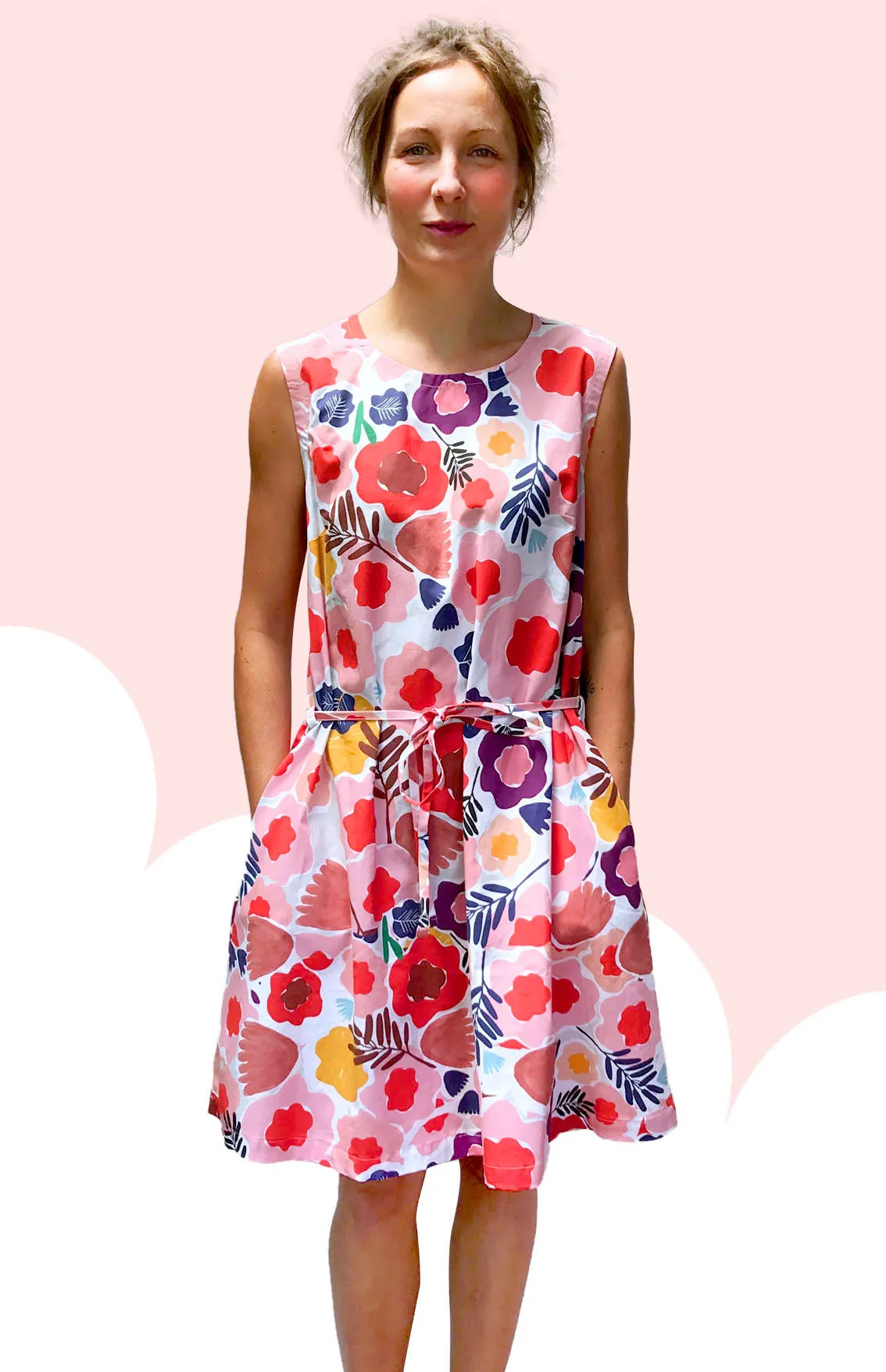 Olive's Garden 100% cotton dress with pockets (sleeveless)