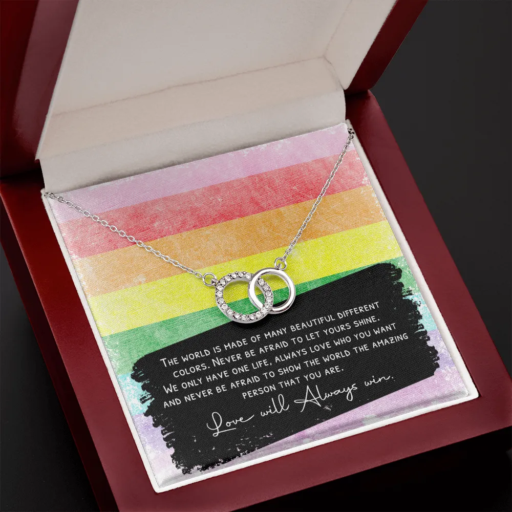 Original 8 stripe message card jewelry necklace gift
