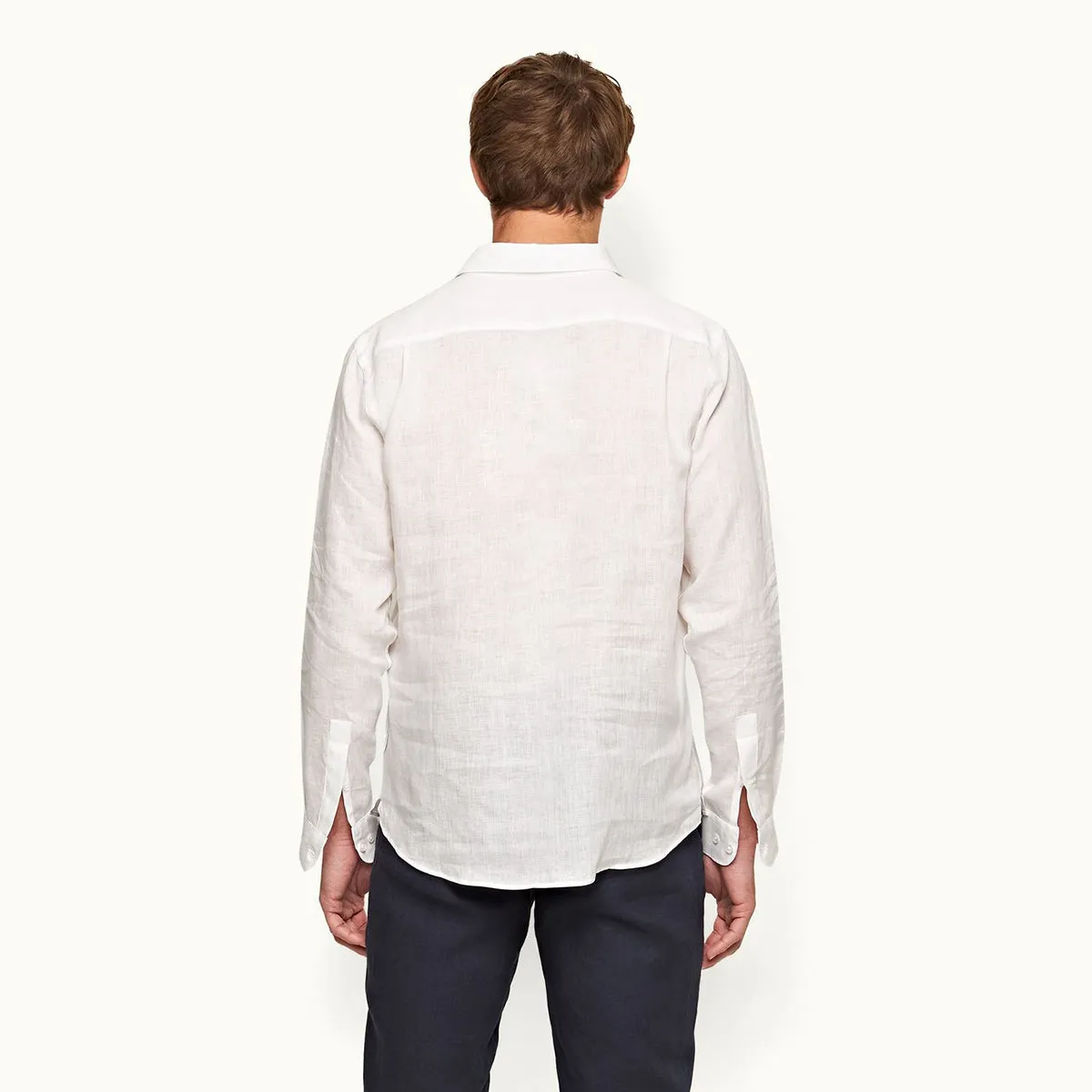Orlebar Brown - Percy Overhead Linen Shirt in White