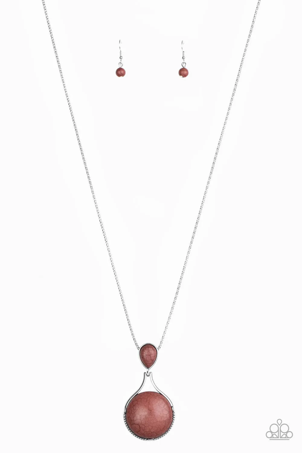 Paparazzi - Desert Pools - Brown Necklace