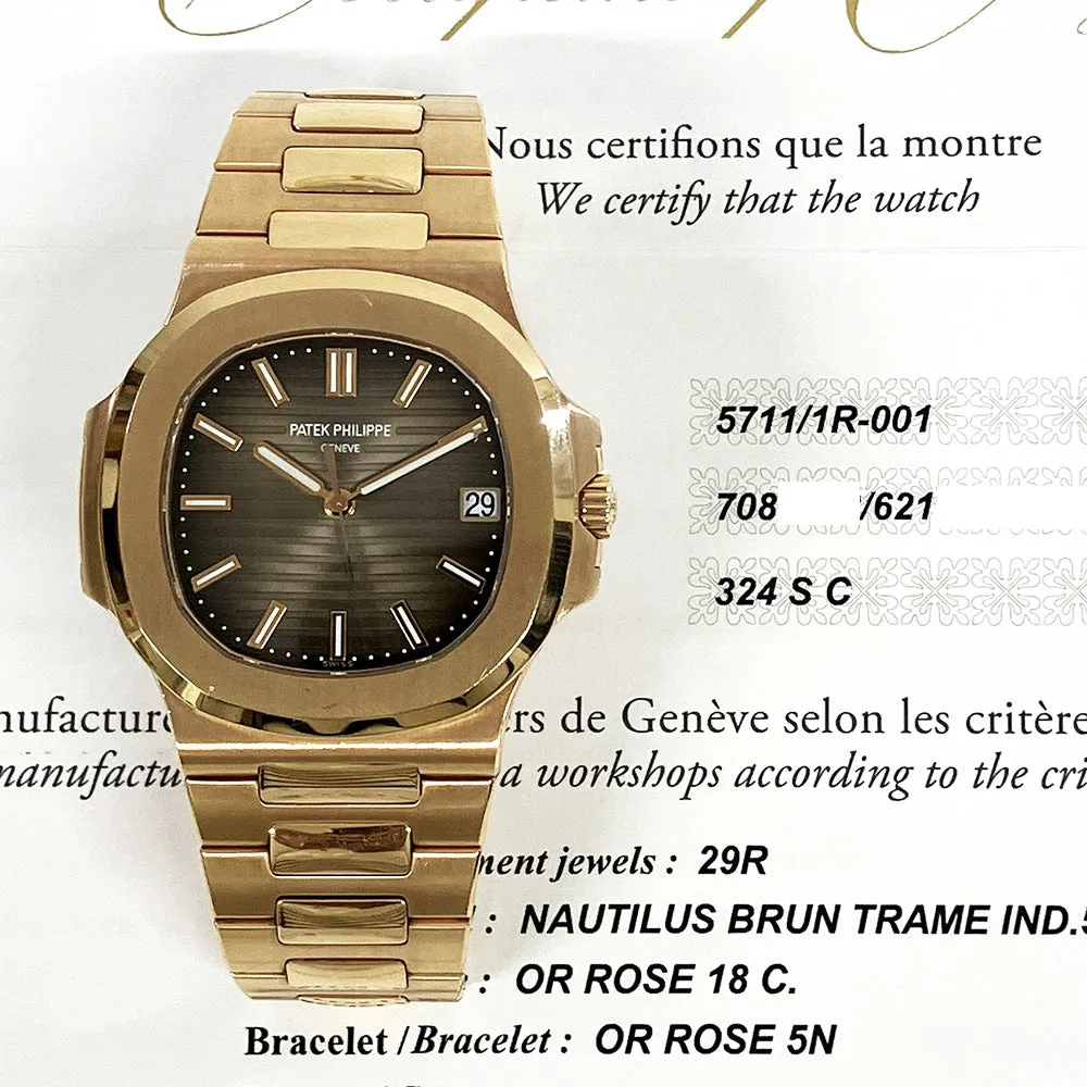 Patek Philippe Nautilus 5711/1R-001 Brown Dial Sep 2017