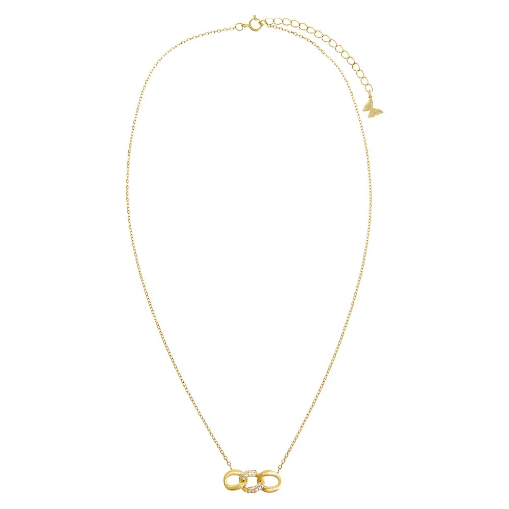 Pavé Triple Link Necklace
