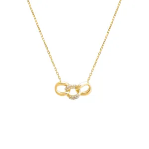 Pavé Triple Link Necklace