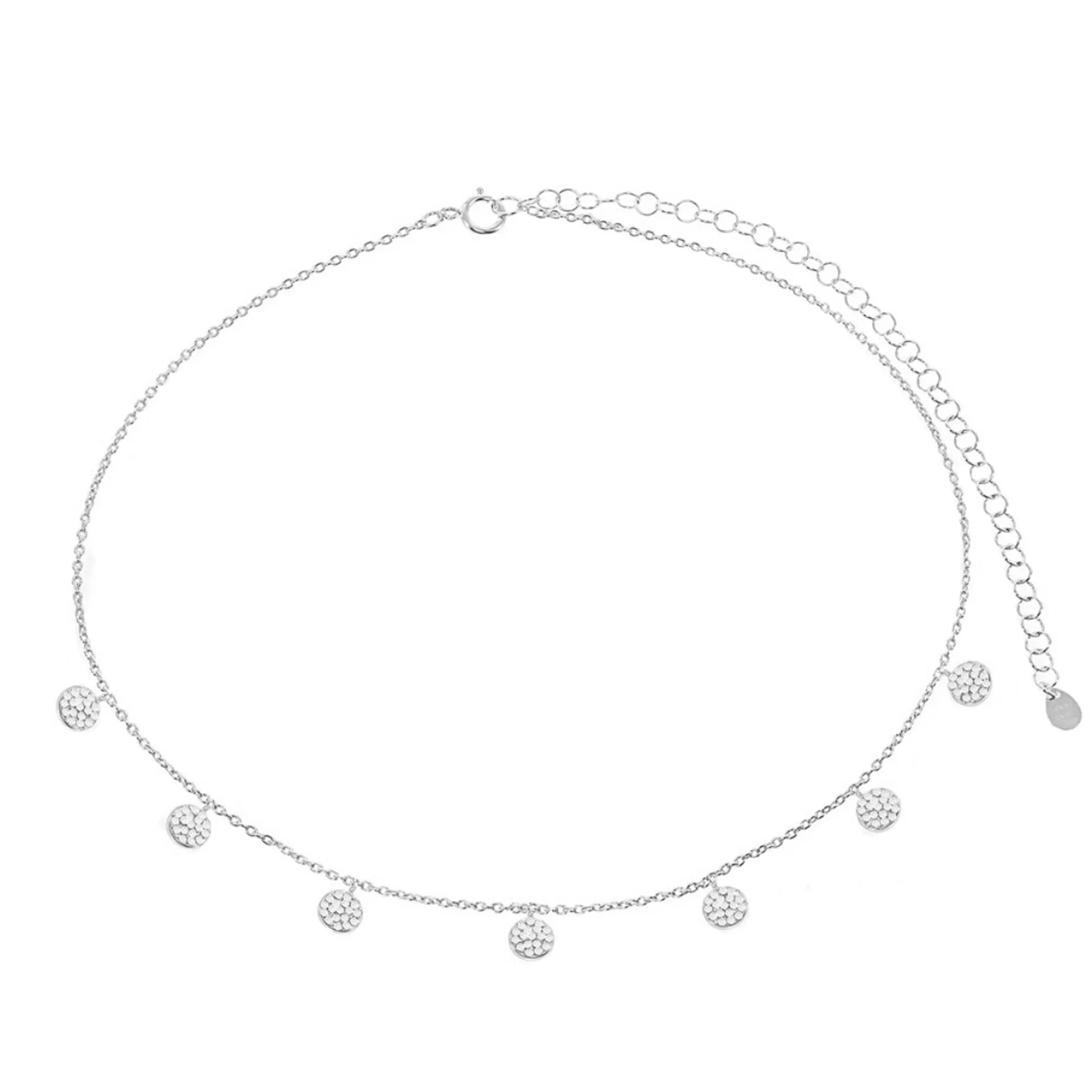 Pave Disc Shaker Choker