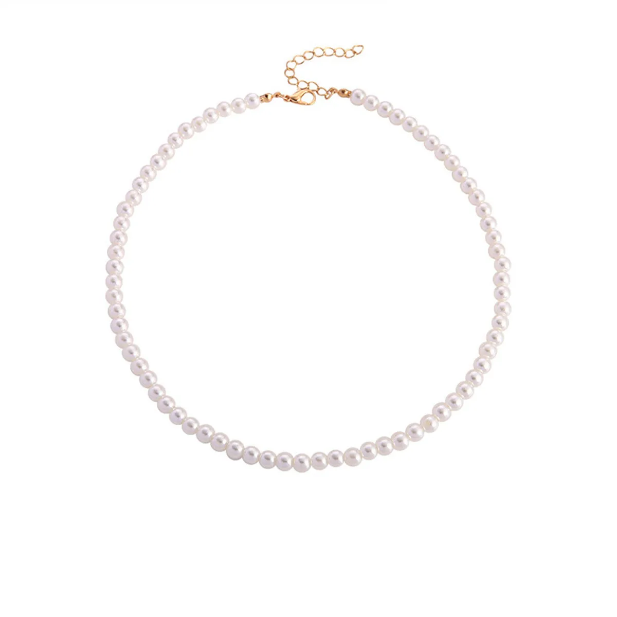 Pearl & 18K Gold-Plated Beaded Choker Necklace