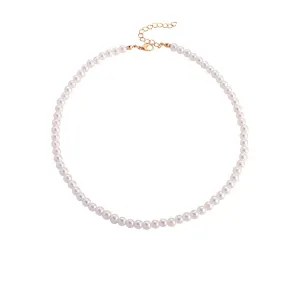 Pearl & 18K Gold-Plated Beaded Choker Necklace