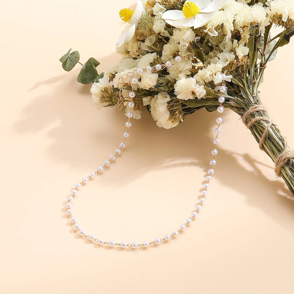 Pearl & 18K Gold-Plated Chain Necklace