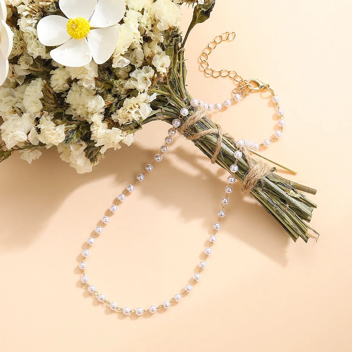 Pearl & 18K Gold-Plated Chain Necklace