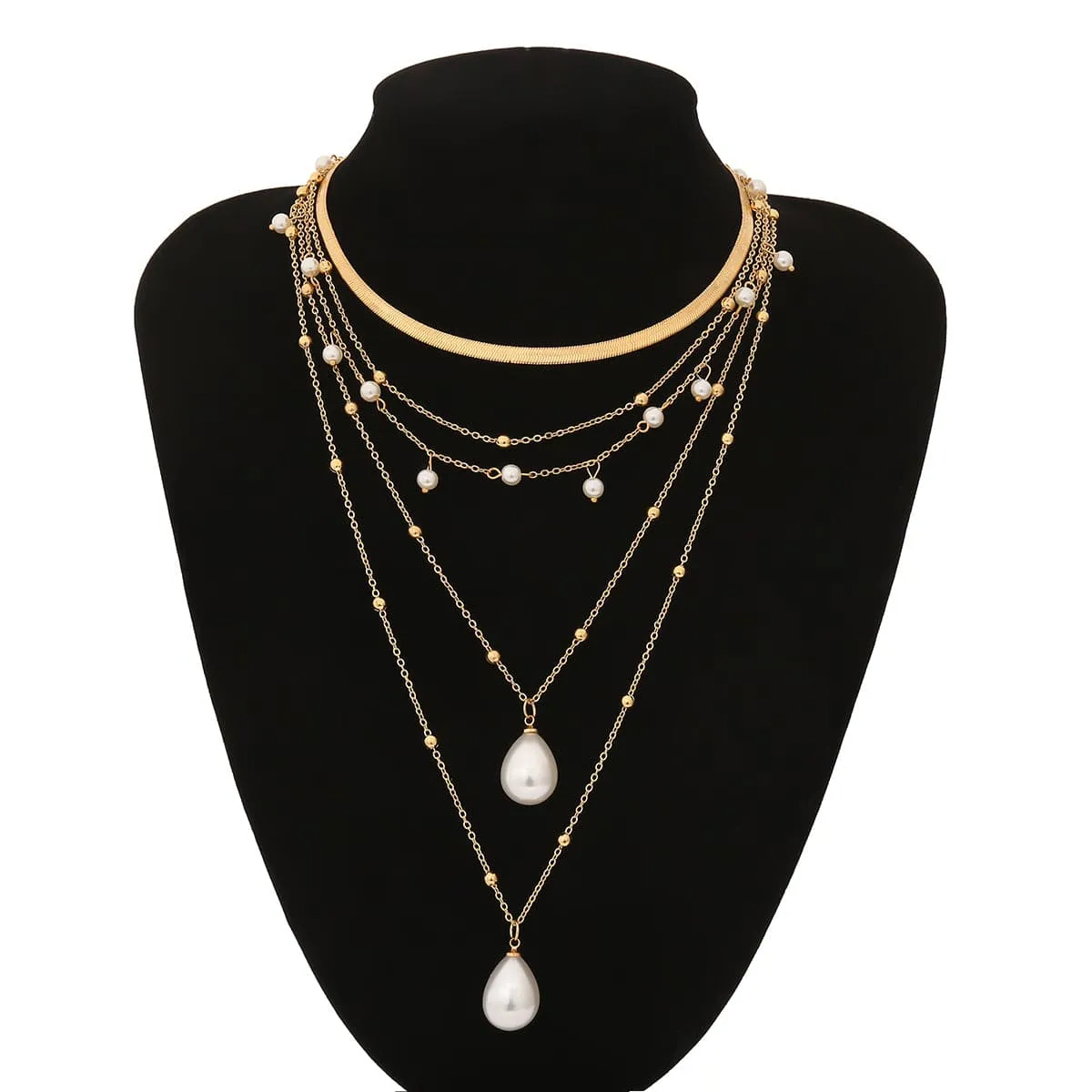 Pearl & 18K Gold-Plated Layered Necklace