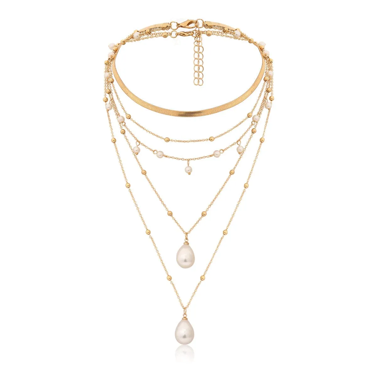 Pearl & 18K Gold-Plated Layered Necklace