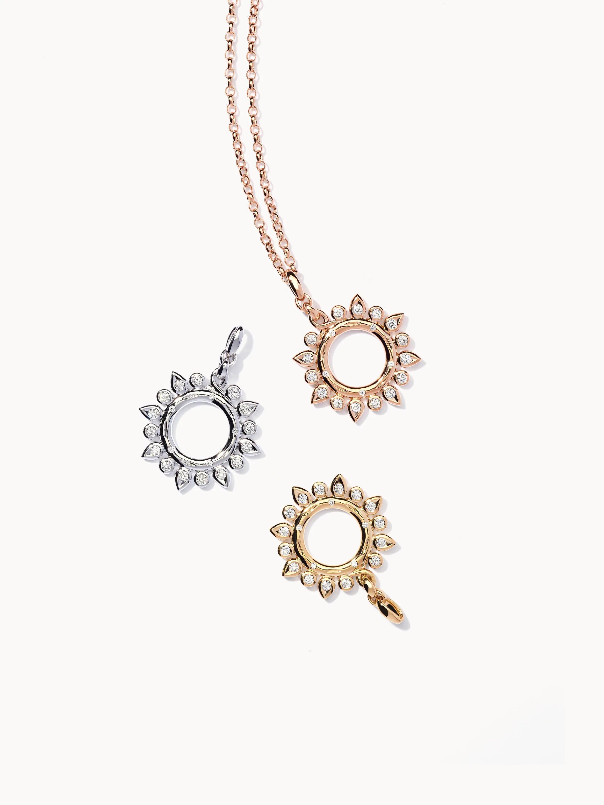 Pendant GYPSY 'Classic' Sun with Diamonds
