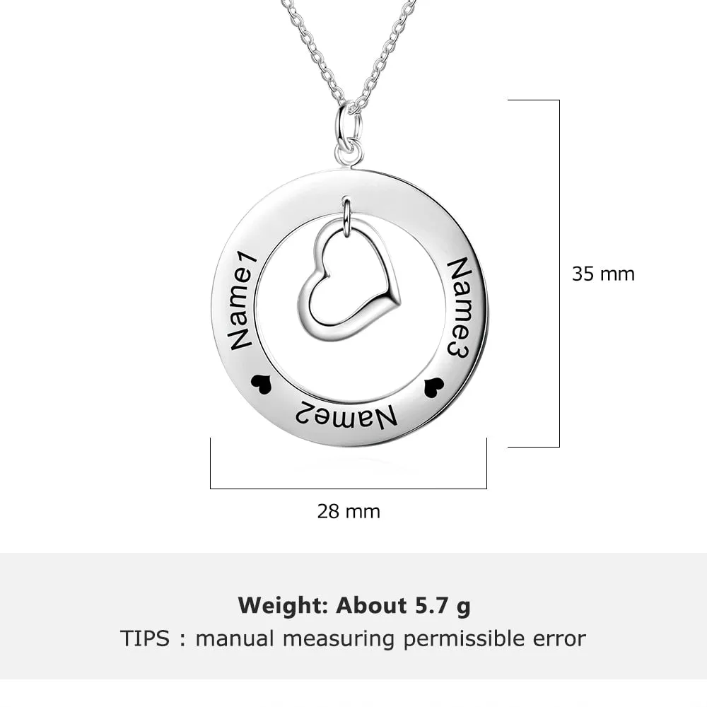 Personalized Circle Pendant Necklace