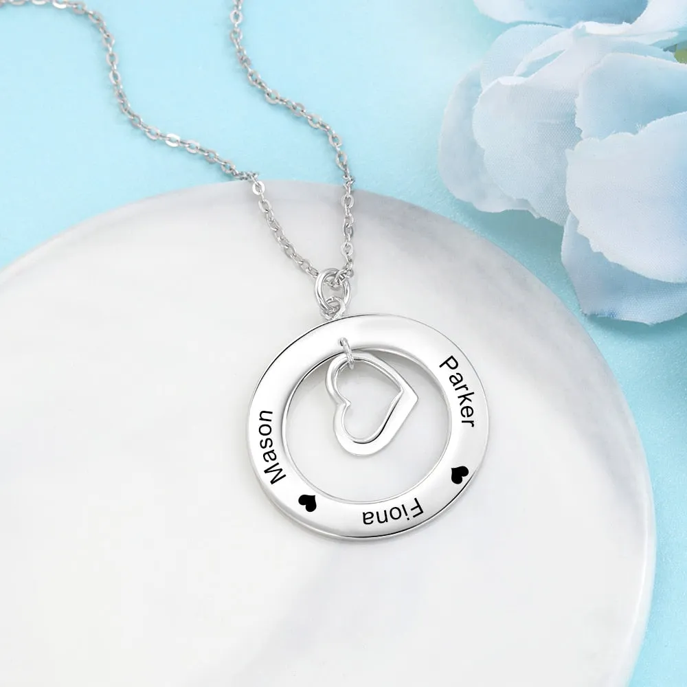 Personalized Circle Pendant Necklace