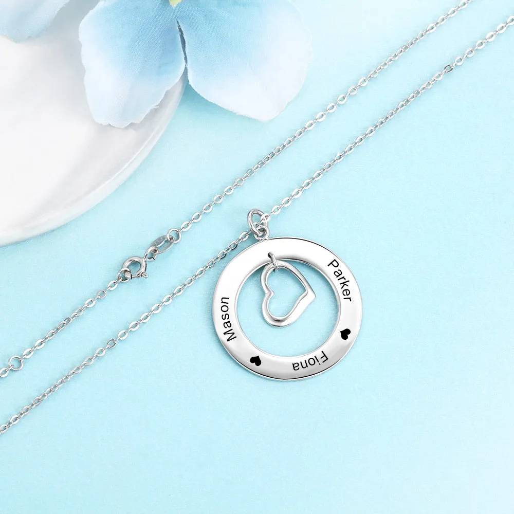 Personalized Circle Pendant Necklace