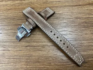 Pilot Watch Straps 22mm, Aviator Watch Band, Leather Watch Straps 21mm, Brown Leather 20mm Watchband Deployant Clasp Buckle, Gift Ideas