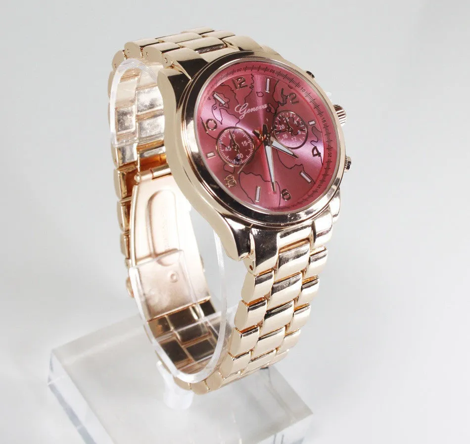 Pink Rose Gold Watch