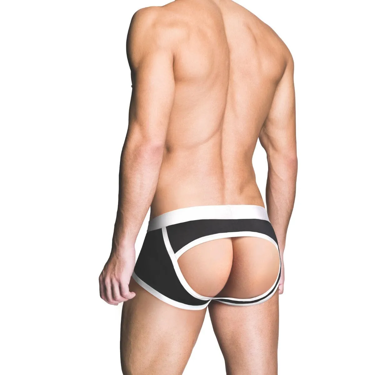 Prowler Red Ass-Less Trunk White with Backless Design
