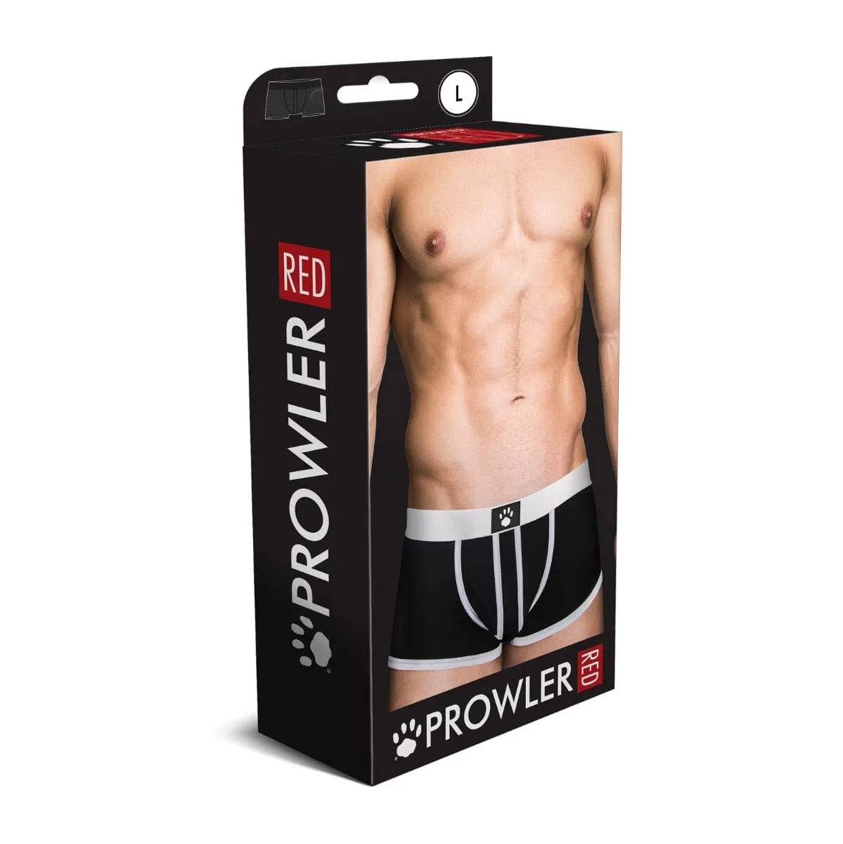 Prowler Red Ass-Less Trunk White with Backless Design