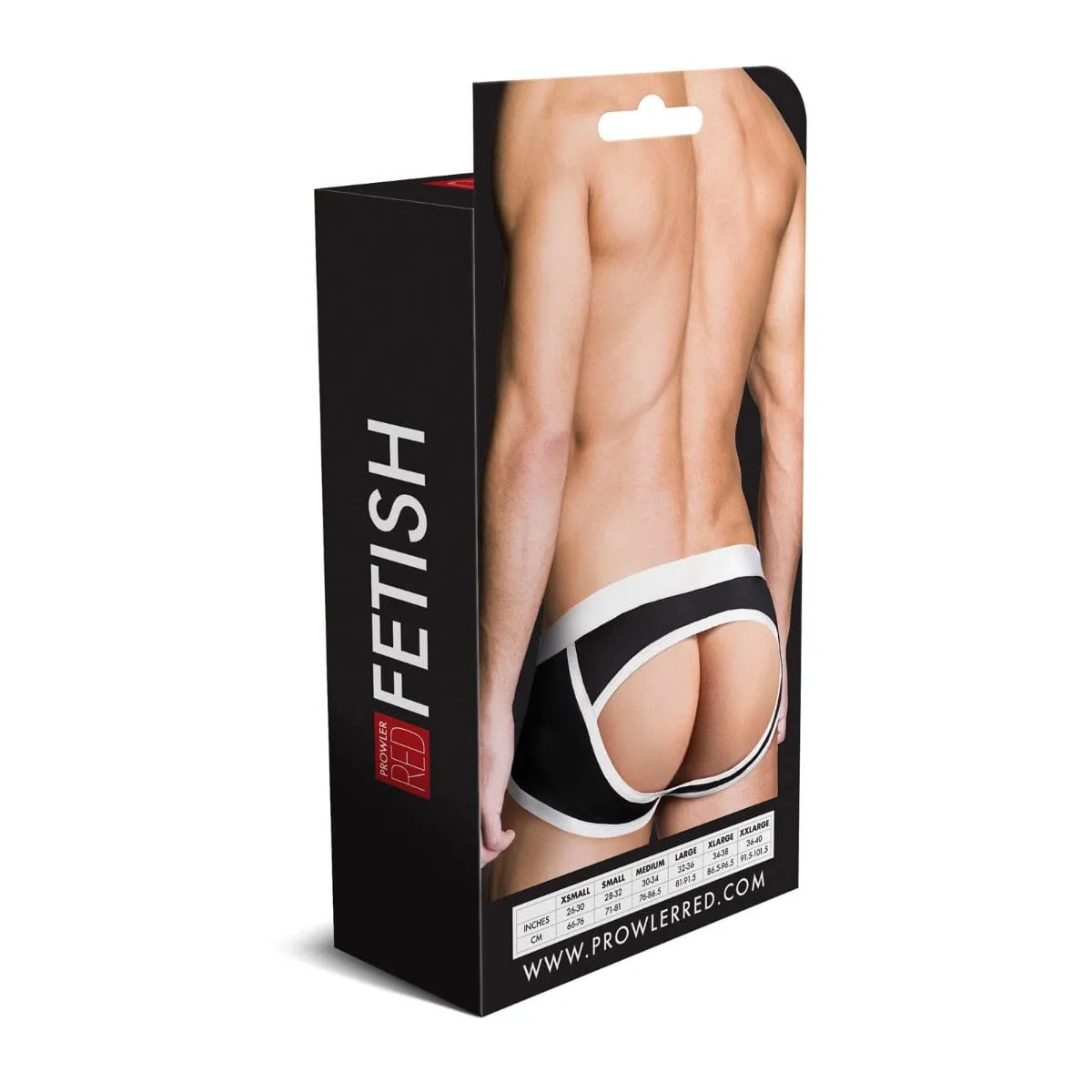 Prowler Red Ass-Less Trunk White with Backless Design