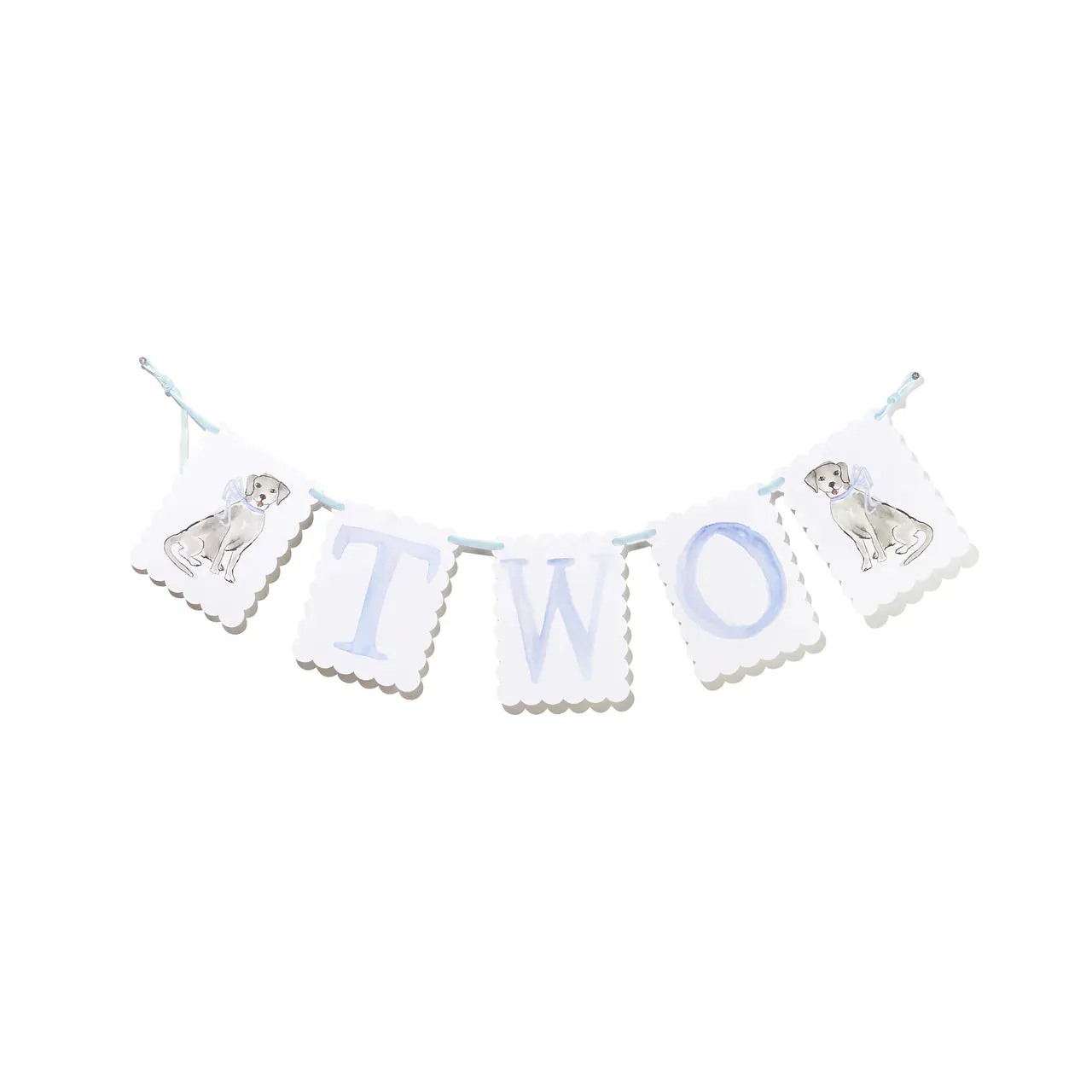 "TWO" Birthday Banner- Airplane/Puppy