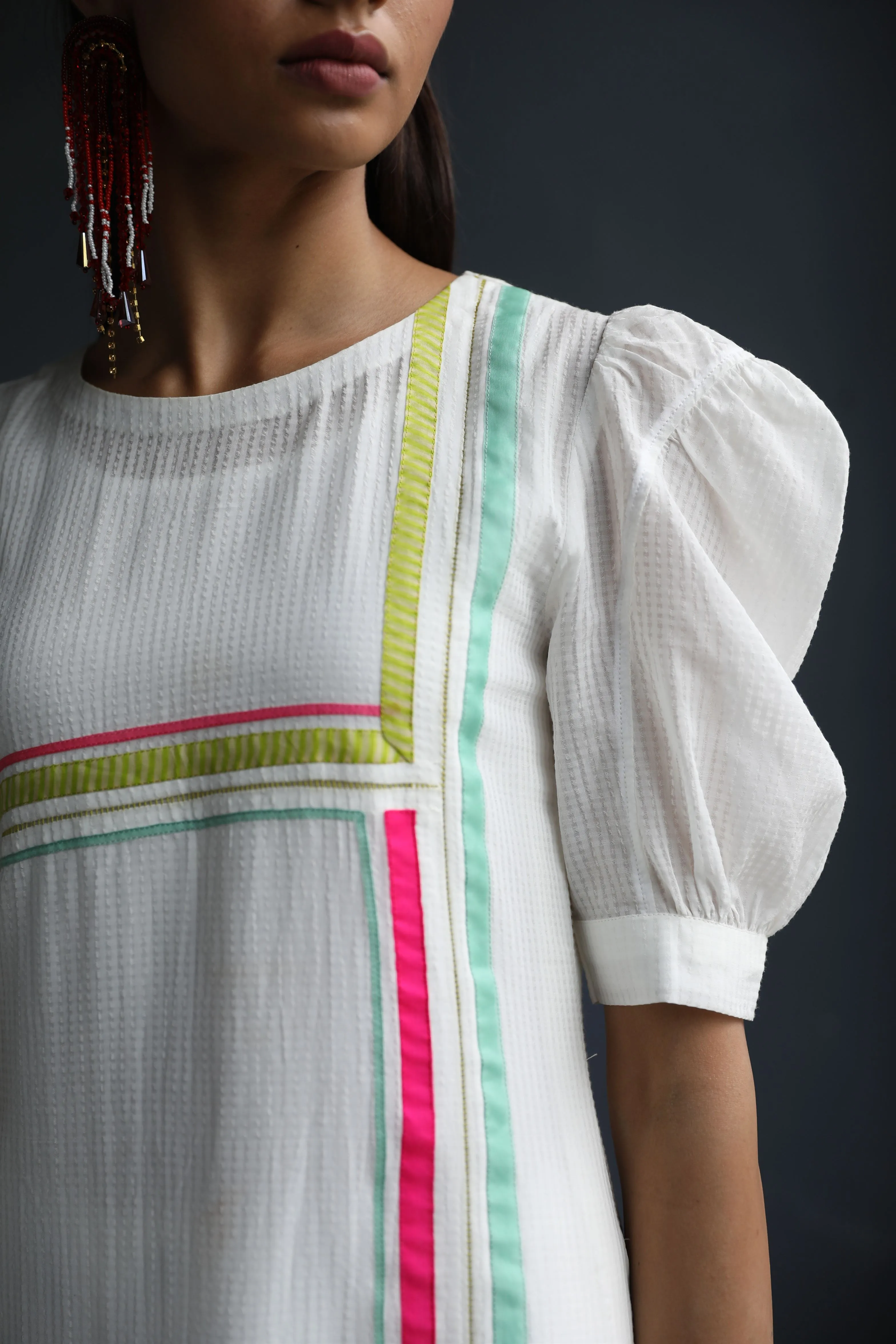 Raji Ramniq I Love To Dot I Cotton Silk Ensemble I Black and White 116