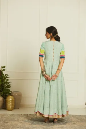 Raji Ramniq Mehezebeen Collection Powder Blue Anarkali Dupatta Mb-106