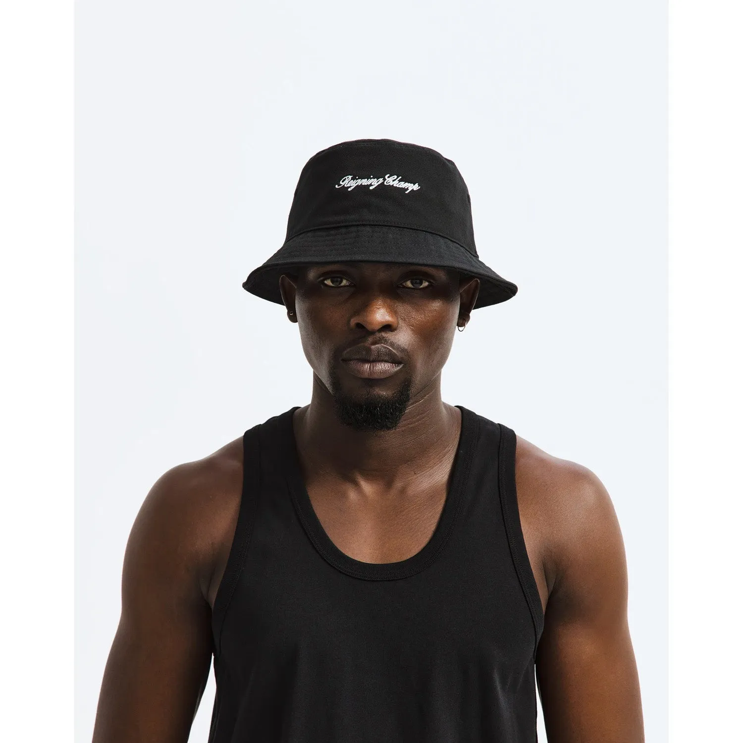 Reigning Champ Woven Script Series Bucket Hat Black RC-7377-BLK