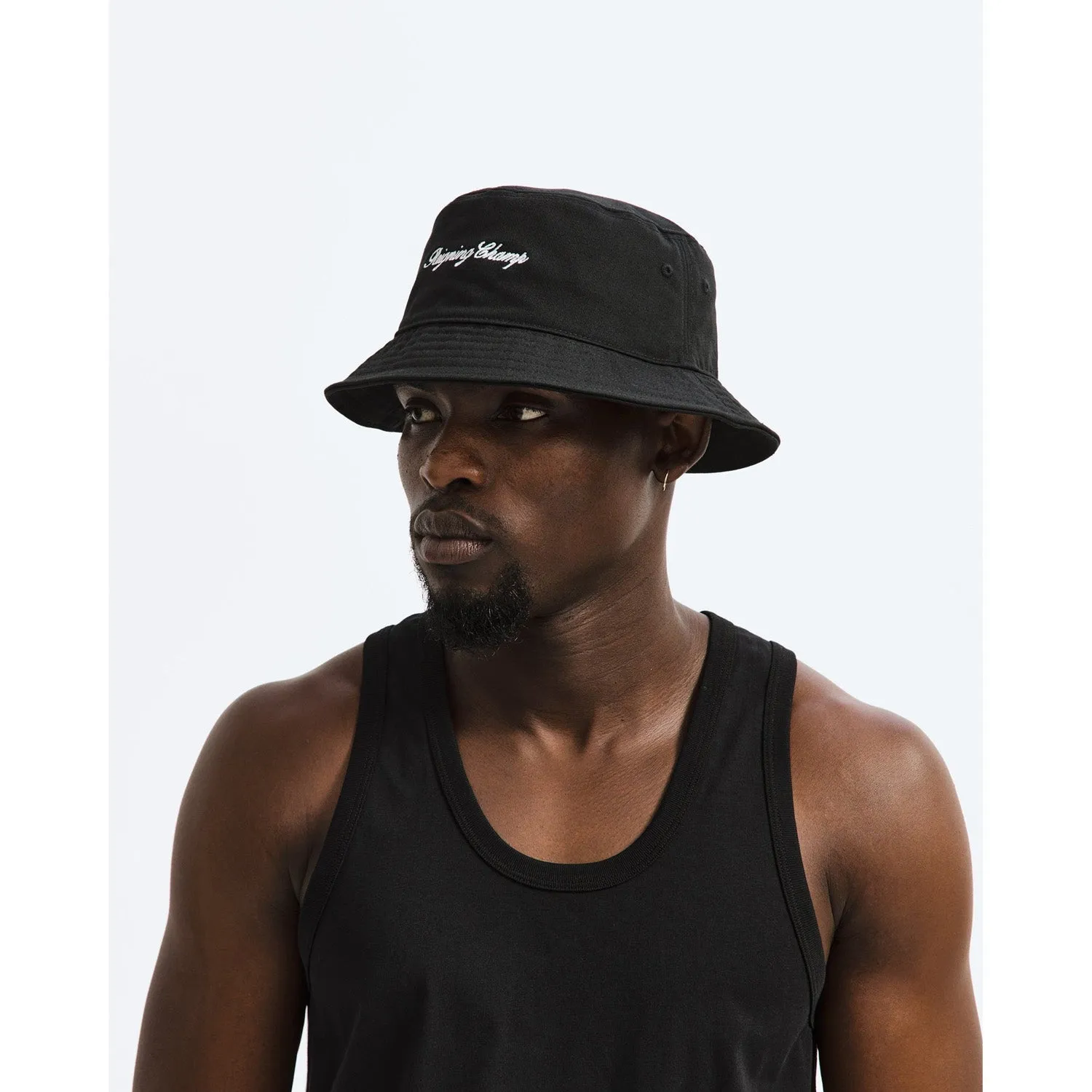 Reigning Champ Woven Script Series Bucket Hat Black RC-7377-BLK