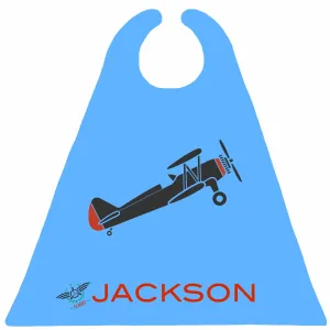 Reversible Vintage Airplane on Blue