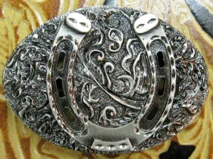 Rockmount Ranch Wear Accessory: Trophy Buckle Horseshoe