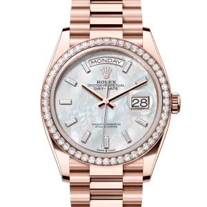 Rolex DayDate 36 Everose Gold & Diamond President Slate (128345RBR-0077)