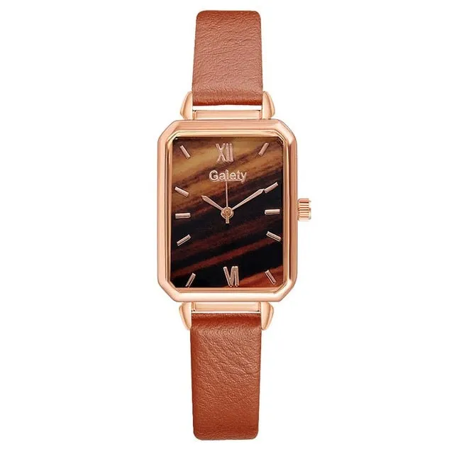 ROSE GOLD SQUARE DIAL FOR WOMEN BRACELET WATCH
