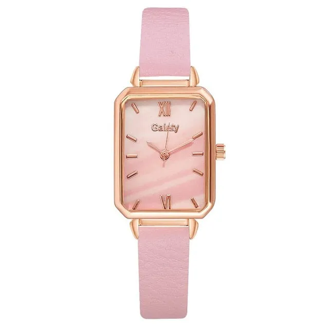 ROSE GOLD SQUARE DIAL FOR WOMEN BRACELET WATCH