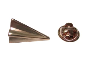 Rose Gold Toned Paper Airplane Lapel Pin