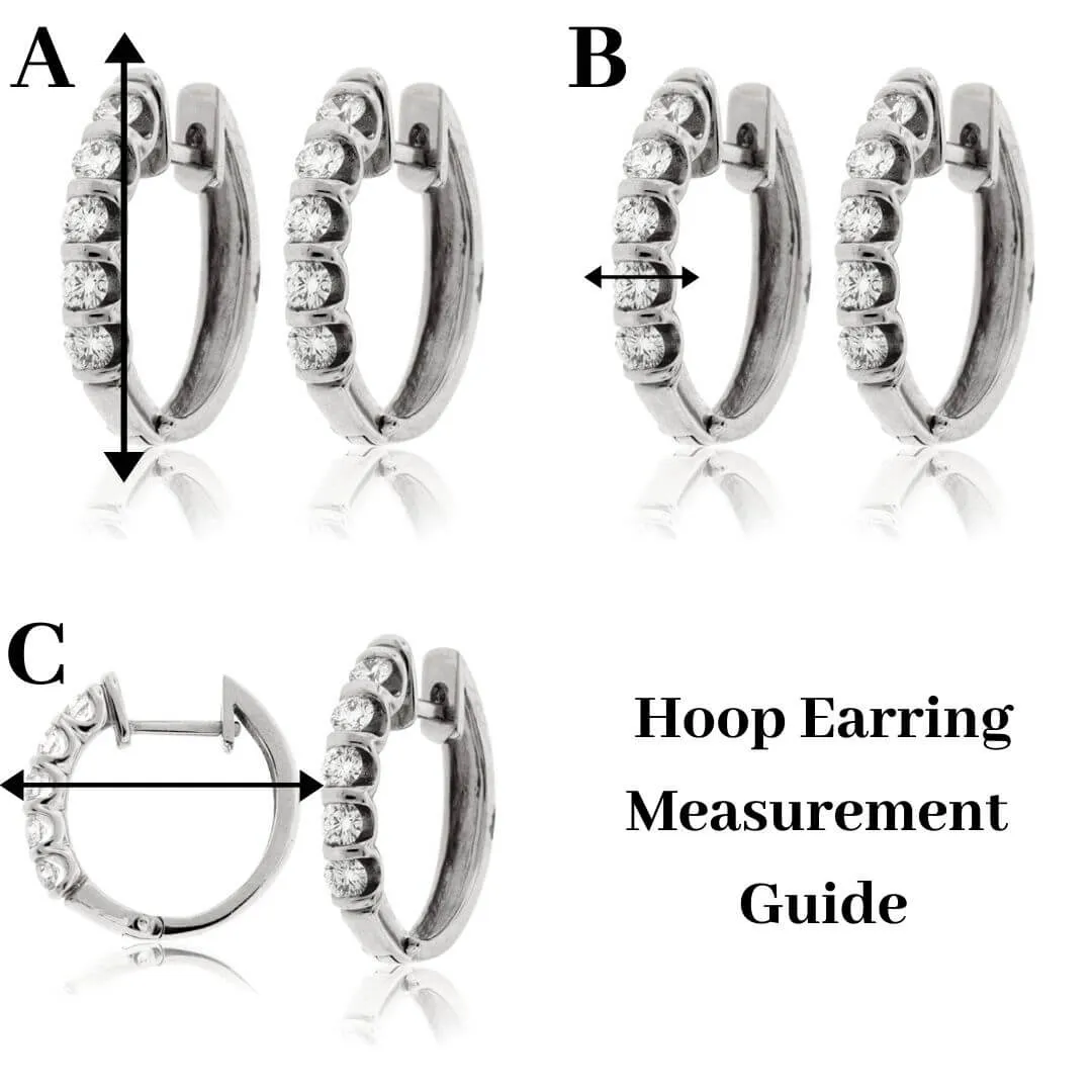 Ruby Center & Diamond Lined Hoop Earrings