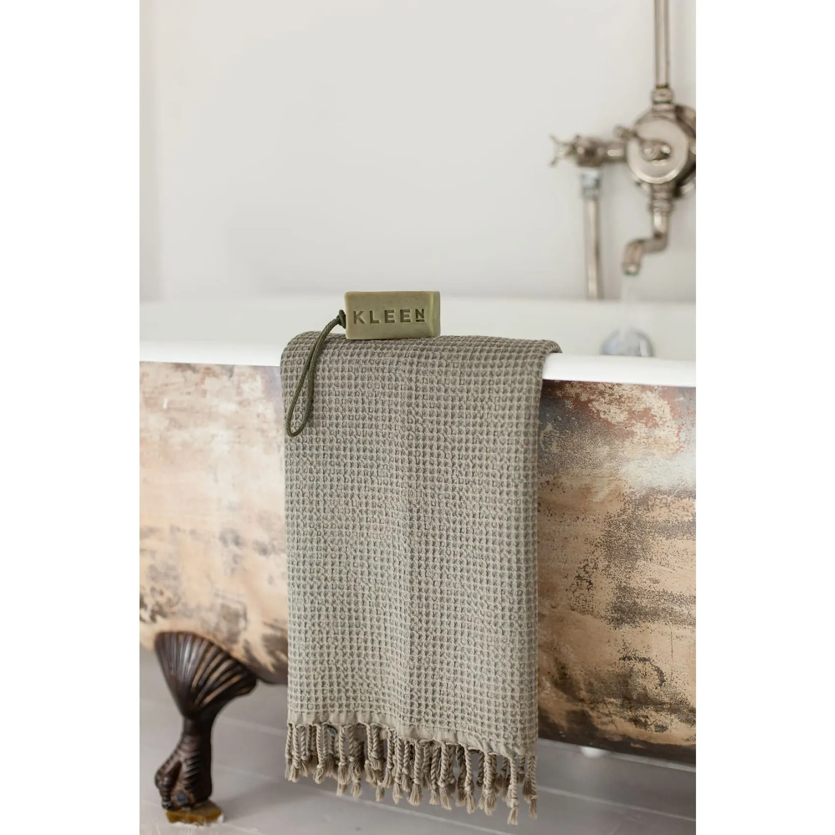 Rulo Waffle Vegan Peshtemal | Olive Green