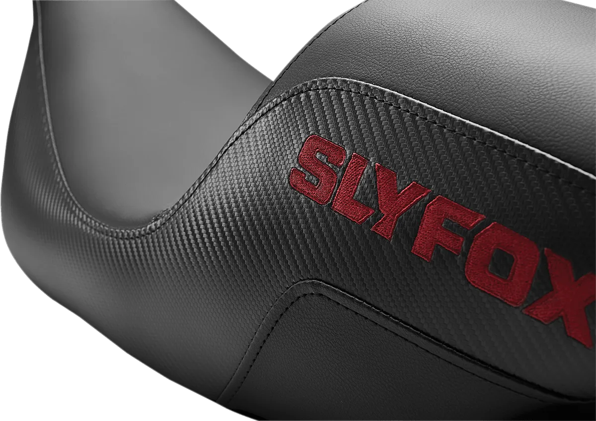 Saddlemen SF80807BU Slyfox Pro Series Seats with Burgundy Stitch Logo