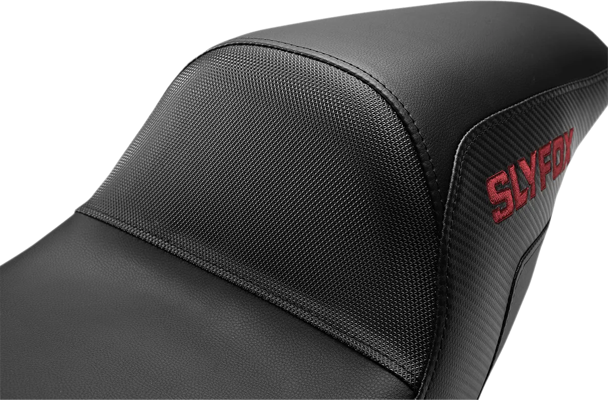 Saddlemen SF80807BU Slyfox Pro Series Seats with Burgundy Stitch Logo