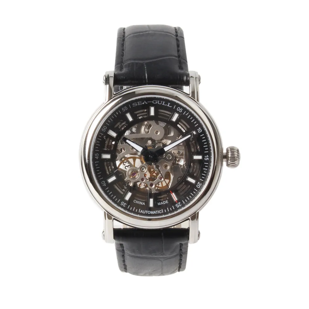 Seagull Unisex Wristwatch See-Through Skeleton Self Wind Mechanical Watch 819.338K / 519.338K