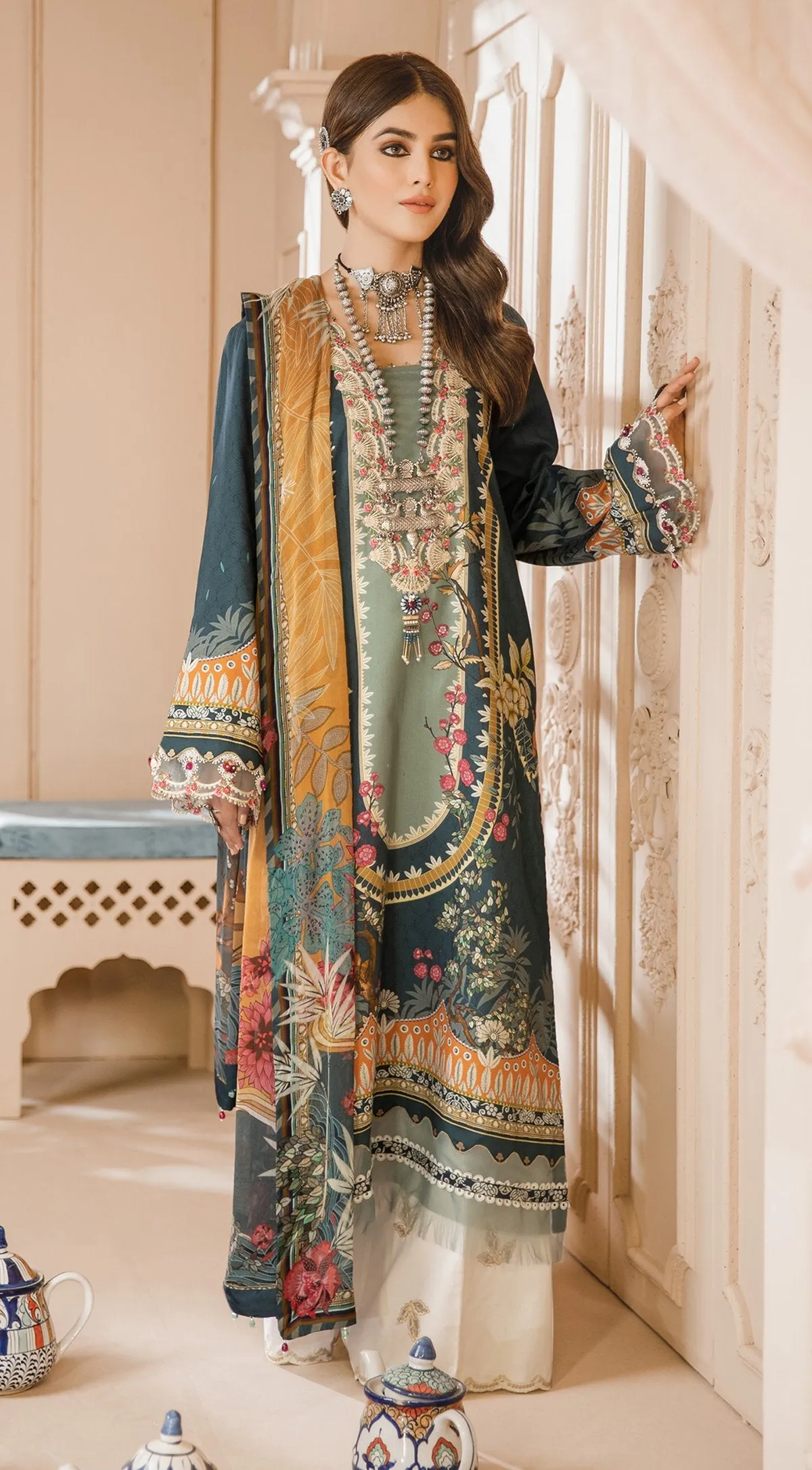 SHAHZEEN | Anaya Noor Bano Cambric Collection '21 | Unstitched Embroidered Cambric Suits
