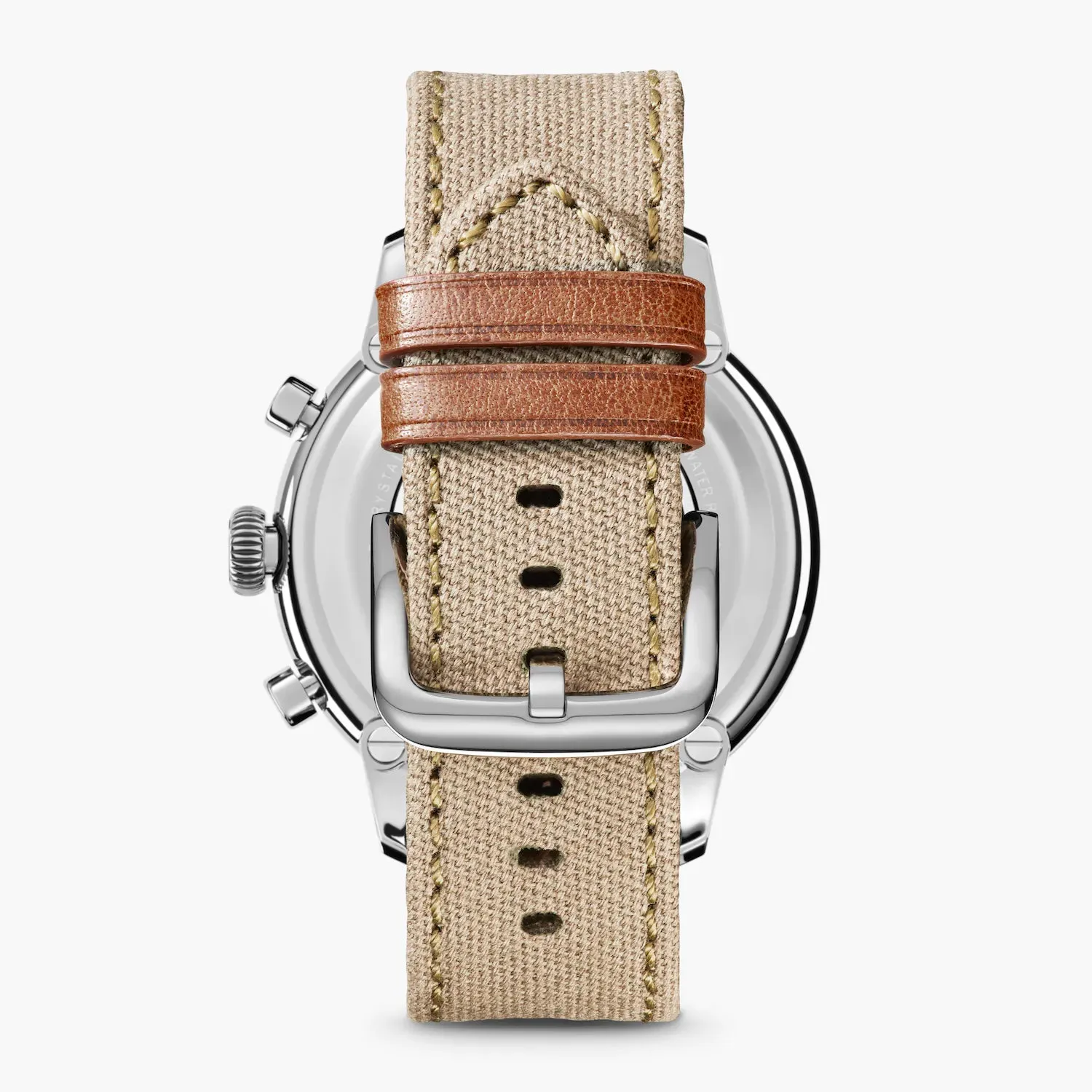 Shinola, The Traveler 42mm Cream Dial Dune Canvas Strap