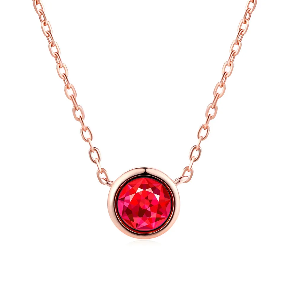 Simple Small Round 1 carat Necklace