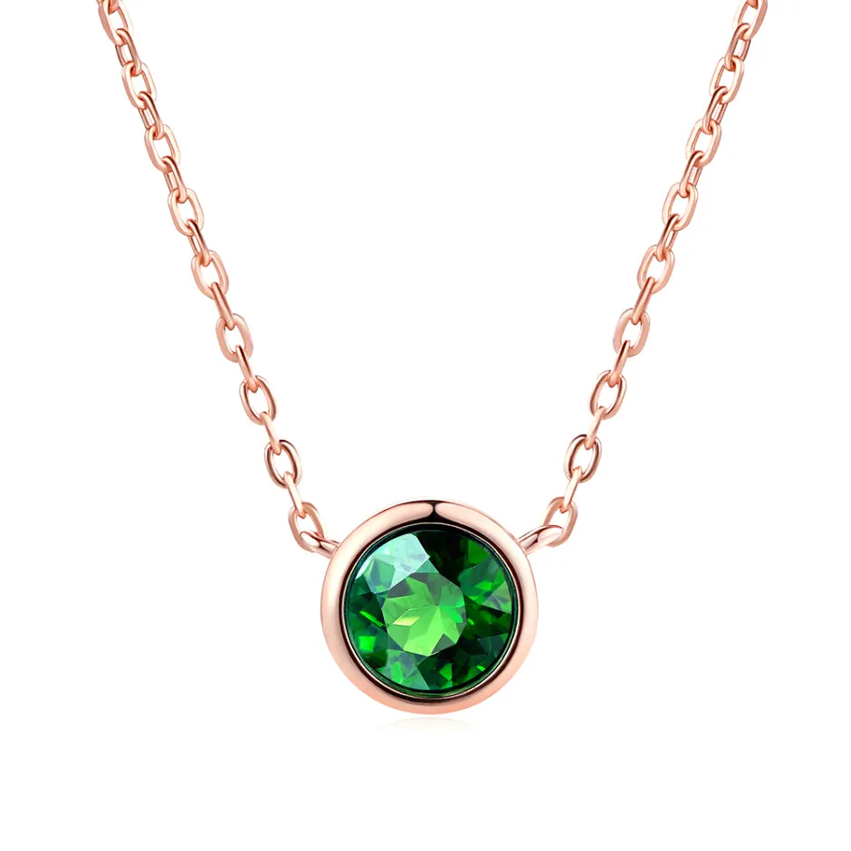 Simple Small Round 1 carat Necklace