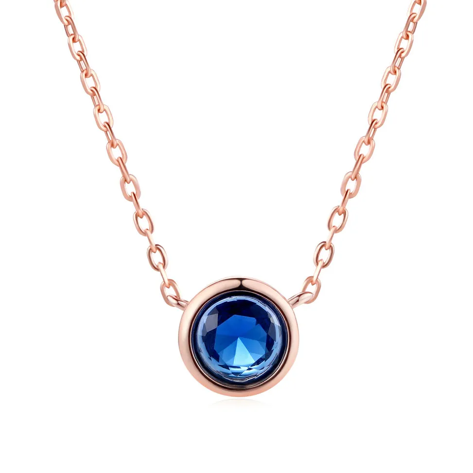 Simple Small Round 1 carat Necklace