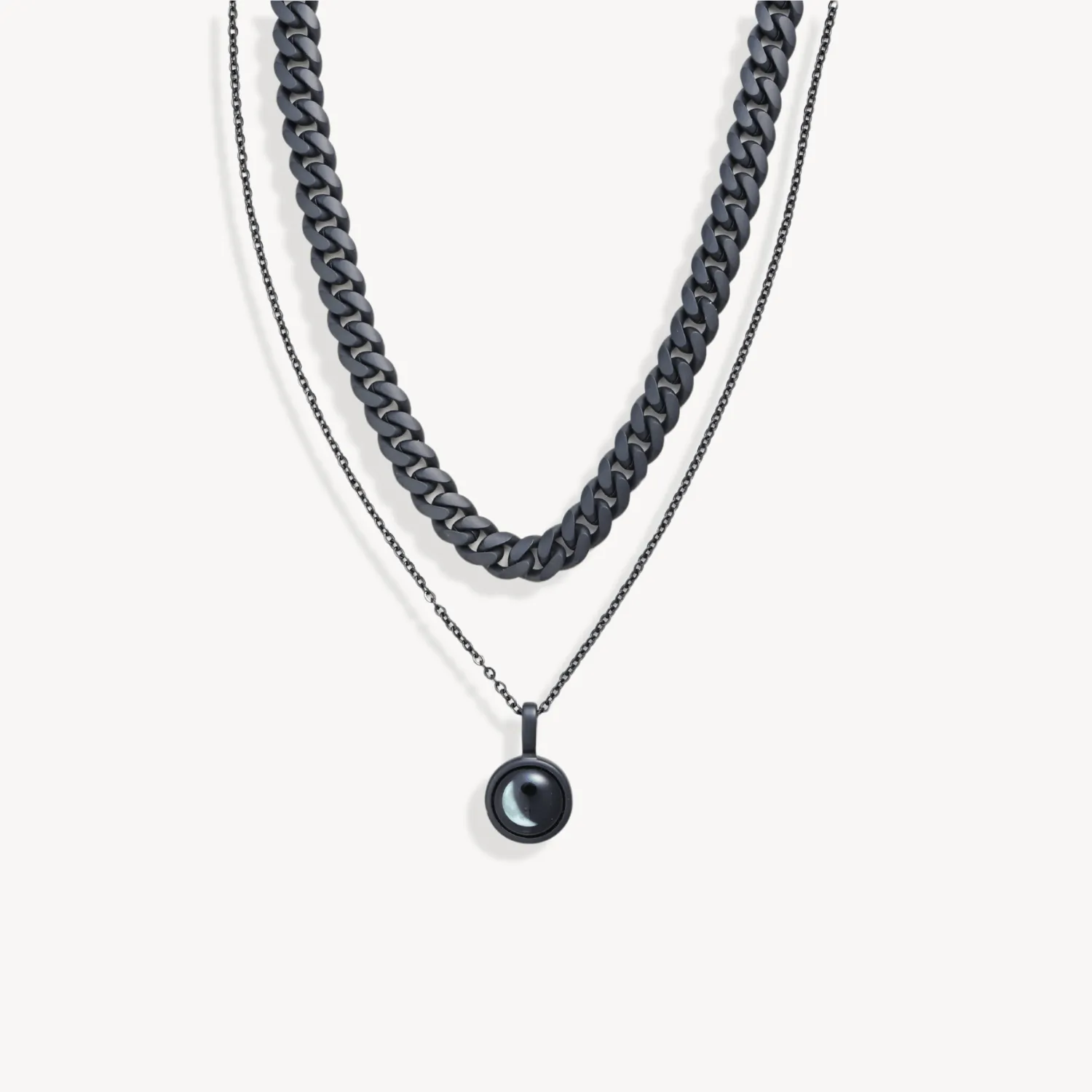 Sky Light in Black & Shadow Chain Set