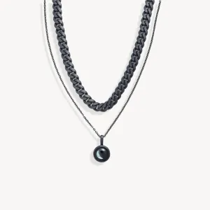 Sky Light in Black & Shadow Chain Set