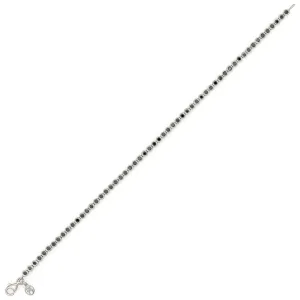 Small Classic Straight Row Black Diamond Bracelet