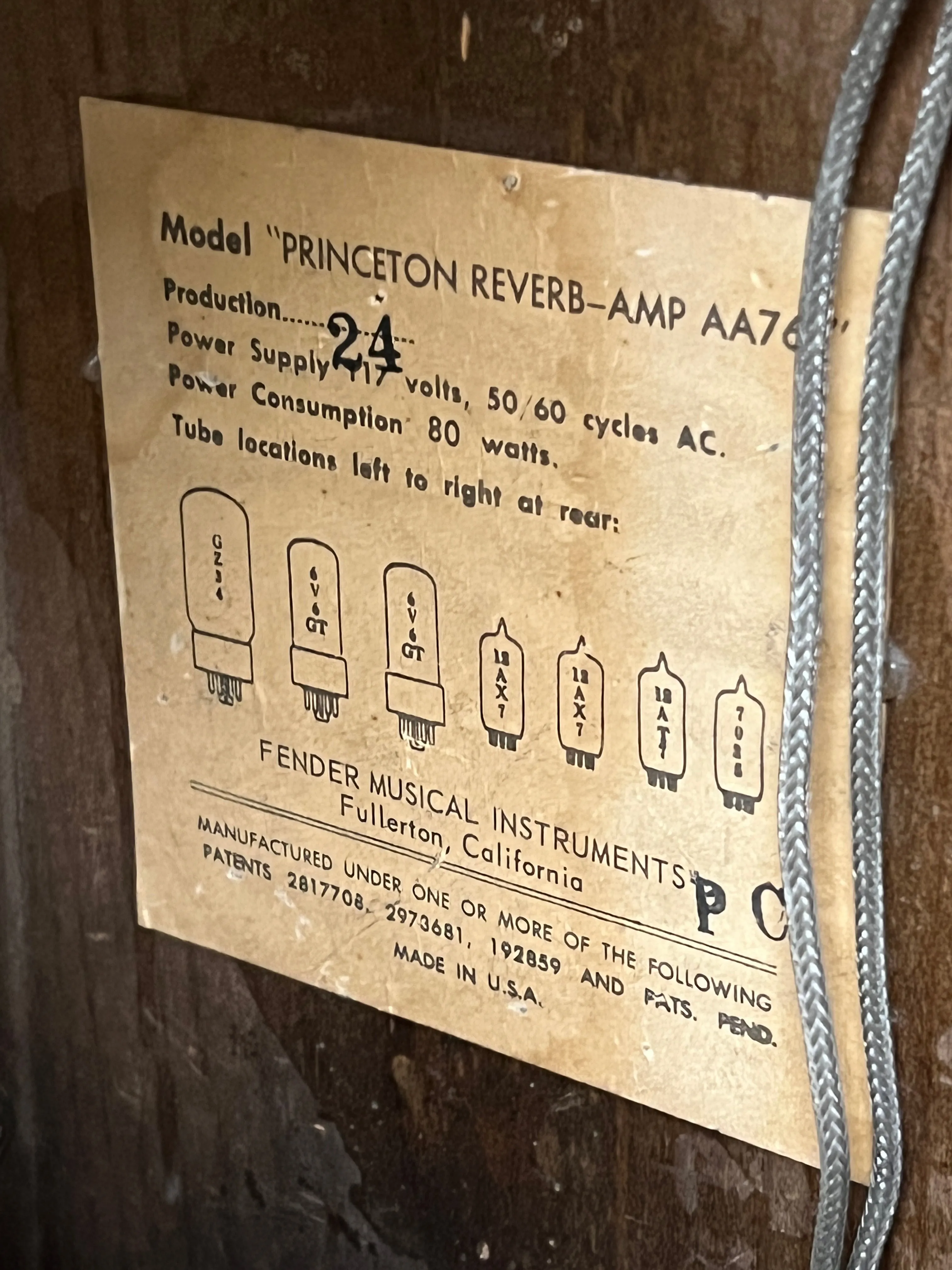 SOLD - Fender Princeton Reverb Prune Boogie